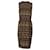 Vestido tubo con estampado de llaves en viscosa marrón de Dolce & Gabbana Castaño Fibra de celulosa  ref.864865