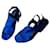 Novas sandálias MINELLI azul cobalto P38 Preto Azul escuro Couro  ref.865453