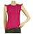 Top t-shirt aderente senza maniche rosa fucsia Burberry 14 anni ragazza o donne XS Fuschia Cotone  ref.865463