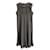 Chanel Spring 2010 Vestido de lino con ribete de origami Gris  ref.865466