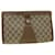 GUCCI GG Canvas Web Sherry Line Clutch Bag Beige Red Green 89 01 033 Auth th3487  ref.865488