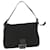 FENDI Zucca Canvas Mamma Baguette Shoulder Bag Black 2415-8BR001-019 Auth bs4631  ref.865500
