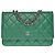 Wallet On Chain Portafoglio CHANEL con catena in pelle verde - 101006