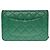 Wallet On Chain Portafoglio CHANEL con catena in pelle verde - 101006 - vista 2