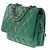 Wallet On Chain Portafoglio CHANEL con catena in pelle verde - 101006 - vista 3