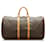 Louis Vuitton Brown-Monogramm-Keepall 55 Braun Leder Leinwand  ref.868541