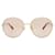 Occhiali da sole in metallo con montatura rotonda per bambini Chloé D'oro Metallico  ref.868736