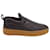 Bottega Veneta Debossed Leather Slip On Sneakers in pelle marrone  ref.868796