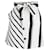 Maje Jonson Striped Asymmetrical A-Line Mini Skirt in White Viscose Cellulose fibre  ref.868847