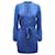 Diane von Furstenberg Florina Túnica Vestido Curto em Seda Azul  ref.868954