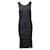 Diane Von Furstenberg Vestido midi franzido sem mangas em viscose preta Preto Fibra de celulose  ref.868995