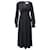 Vestido largo de manga larga fruncido en viscosa negra de Zimmermann Negro Fibra de celulosa  ref.868996
