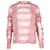 Self portrait Self-Portrait Ruffle Stripe and Grid Lace Top in Pink Polyester   ref.869094