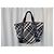 Borsa tote Burberry in tela grigia e pelle nera Grigio - vista 2