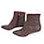 Alaïa Ankle Boots Brown Leather  ref.869307
