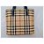 Borsa Tote Burberry Beige in Tela e Pelle Nera - vista 6