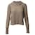 Miu Miu Embellished Long Sleeve Sweater in Brown Wool   ref.869549