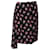 Jupe mi-longue Prada à imprimé floral et détail drapé en viscose noire Fibre de cellulose  ref.869590