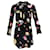 Diane Von Furstenberg Printed Shirt Dress in Black Polyester  ref.869654