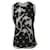 Chloé Top sans manches à imprimé floral Chloe en viscose noire Fibre de cellulose  ref.869667