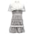 Self Portrait Yoke Frill Mini Dress in White Polyester  ref.869720