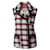 Gucci Checked V-Neck Woven Sleeveless Jacket in Multicolor Polyamide Multiple colors  ref.869743