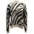Nanushka Sosa Pull Zebra Intarsia en Coton Beige  ref.869761