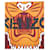 Sciarpa Kenzo Paris Upperr Head Print in cotone multicolor - vista 4