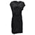 Diane Von Furstenberg Robe drapée à nouer sur le côté en viscose noire Fibre de cellulose  ref.869817