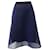 Falda midi de malla Sandro en poliéster azul  ref.869834