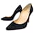 CHRISTIAN LOUBOUTIN SHOES SO KATE PUMPS 39.5 BLACK PONY LEATHER Pony-style calfskin  ref.869977