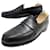 JOHN LOBB MOCCASINS FINEDON SHOES 8E 42 BLACK LEATHER LOAFERS SHOES  ref.870006