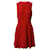 Mini abito smanicato Alexander McQueen in acetato rosso Fibra di cellulosa  ref.870020