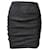 Maje Gathered Glittery Mini Skirt in Metallic Black Polyester   ref.870024