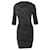 Maje Riola Mini Robe Moulante Stretch en Polyamide Noir  ref.870026