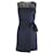 Sandro Justin Jacquard Mini Dress in Navy Blue Polyester  ref.870037