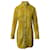 Ganni Denim Button Front Shirt Mini Dress in Yellow Cotton   ref.870038