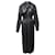 Vestido midi fruncido Jayce de Nanushka en cuero vegano negro  ref.870047