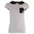 Camiseta Love Moschino com gola de couro sintético em algodão cinza  ref.870053