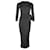 Diane von Furstenberg Bobbi Wickelkleid aus schwarzer Merinowolle  ref.870068