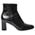 Saint Laurent Stiefel mit Blockabsatz aus schwarzem Leder  ref.870089