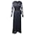 Ganni Flynn Ruffle Lace Wrap Dress in Navy Blue Polyamide  ref.870102