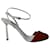 Sandali Prada bicolore con cinturino alla caviglia in pelle bianca e rossa Multicolore  ref.870112