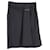 Max Mara Style jupe portefeuille A-line avec pli latéral en laine noire  ref.870139