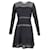 Mini abito Diane Von Furstenberg con motivo in pizzo in rayon nero Raggio Fibra di cellulosa  ref.870145