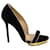Charlotte Olympia Christine Open Toe Sandals in Black Suede  ref.870147