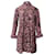 Ganni Leopard Print Long Sleeve Mini Dress in Black and Pink Viscose   Cellulose fibre  ref.870148