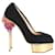 Charlotte Olympia Cosmic Dolly Platform Pumps in Black Suede  ref.870149