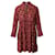 Ganni Lindale Floral Print Mini Dress in Black and Red Viscose  Cellulose fibre  ref.870160