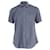 Maison Martin Margiela Maison Margiela Short Sleeved Shirt with Studded Pockets in Navy Blue Cotton  ref.870170